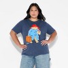 Women's Paddington Oversized Short Sleeve Graphic T-Shirt - Washed Blue - 2 of 3