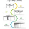 10x10 Pop Up Canopy Tent Outdoor Canopy with 1 Removable Sidewall, Commercial Instant Tent Shelter - 3 of 4