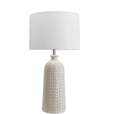 nuLOOM Flint Ceramic 30" Table Lamp Lighting - Cream 30" H x 15" W x 15"D