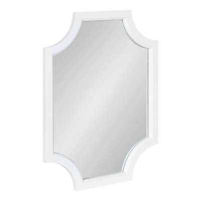 Kate and Laurel Hogan Wood Framed Mirror with Scallop Corners