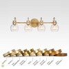 LNC 2-Lights Gold with Clear Glass Shade Modern/Contemporary Vanity  Lights,2 Light/ 3 Light/ 4 Light/ 5 Light - 2 of 4