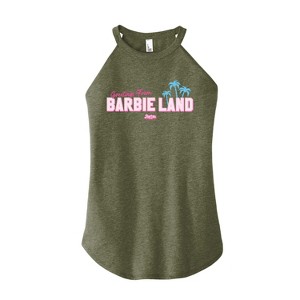 Women's - Barbie - Greetings from Barbie Land Graphic High Neck Tank - 1 of 2