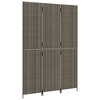 vidaXL Room Divider 3 Panels Gray Poly Rattan - 4 of 4