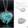 Glow in the Dark Heart Necklace - Luminous Halloween Jewelry with Fluorescent Stone - 3 of 4