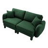 2-Seater Loveseat Sofa with Shell-Arm Design, Cylindrical Fabric Legs & Plush Foam - 3 of 4