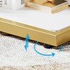SEVOBAL End Tables C Shaped Side Table Two Tier Storage with Faux Marble Top for Living Room Bedroom , White Gold, 14.17"*28.54"*6.3" - 3 of 4