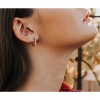 Cubic Zirconia Huggie Earrings 14k Gold Plated Tiny Earrings Small Huggie Hoop Earrings Simple Lightweight Hoops Gift for Women - 2 of 4