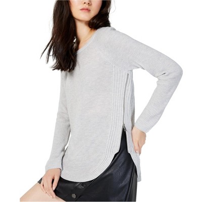 I.N.C International Concepts Womens Side Zip Pullover Sweater, Grey, XX-Large
