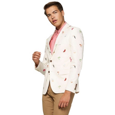 White floral hotsell blazer mens