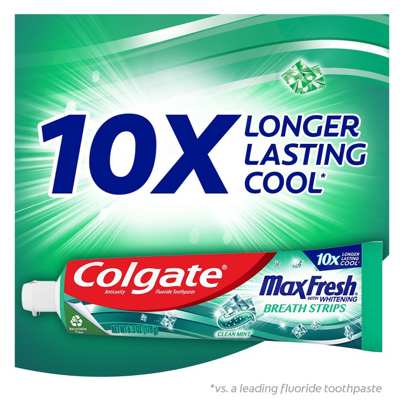 Colgate Max Fresh Toothpaste Clean Mint - 6.3oz/3pk, 3 of 7