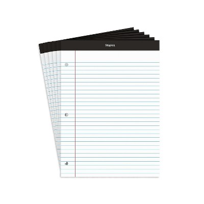 Staples Double Pad Notepads 8.5x11.75 White 100 Sh/pd 6 Pd/pk Tr57350 ...