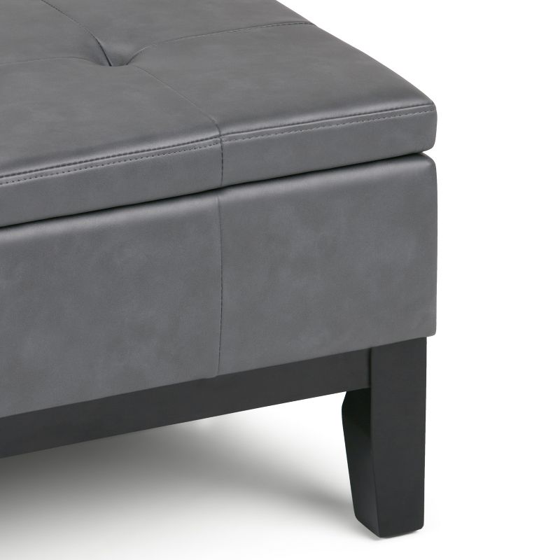 Lancaster Square Coffee Table Storage Ottoman - WyndenHall, 6 of 9