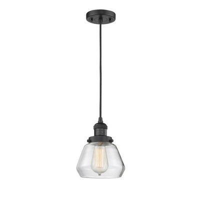 Fulton - 1 Light Cord Hung Mini Pendant In Industrial Style-10 Inches Tall and 7 Inches Wide