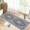 Machine Washable Area Rug Non Slip Rug Vintage Medallion Low Pile Foldable Rugs Stain Resistant Carpet For Bedroom Living Room Kids Room Study Room - 2 of 4