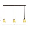 Toltec Lighting Any 3 - Light Chandelier in  Dark Granite with 5.5" Fluted Gold Champagne Crystal Shade - 2 of 2
