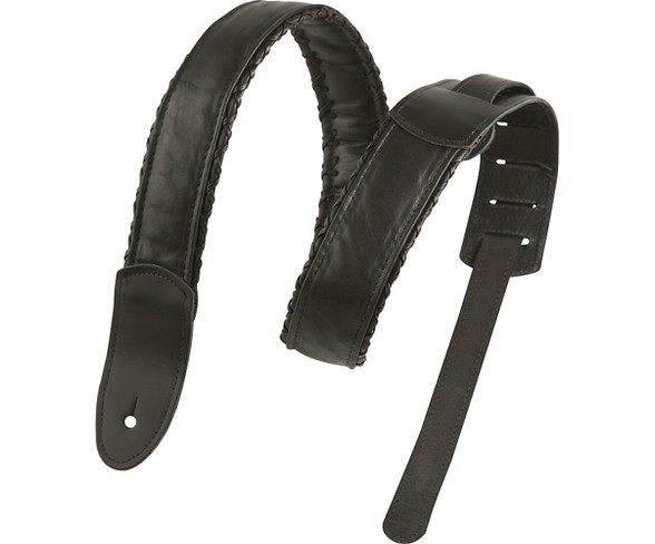 Jodi Head Handlaced Guitar Strap Black, Black
