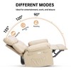 Oversized PU Leather Power Swivel Rocker Recliner Chair with Massage Function - 3 of 4