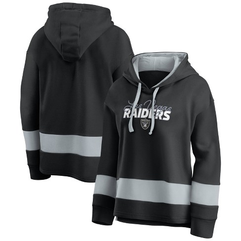 Las Vegas Raiders Nike Women's High Hip Fleece Pullover Sweatshirt - Black