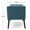 GDFStudio Selway Mid-Century Modern Tufted Upholstered Bench with Splayed Legs - 4 of 4