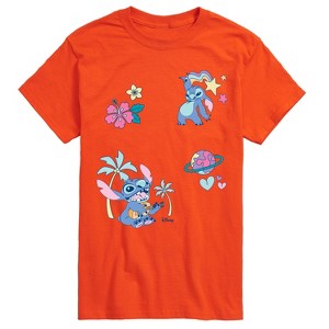 Men's - Disney - Lilo Stitch Patch Oversized Short Sleeve Graphic T-Shirt - 1 of 4