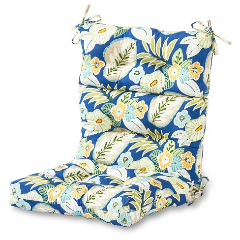 Kensington Garden 24x22 Multi-stripe Outdoor High Back Chair Cushion  Sapphire : Target