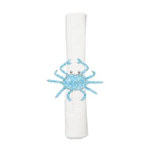 C&F Home Bluecrab Beaded Napkin Ring Set of 6 - 1 of 3