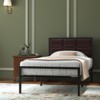 Metal Bed Frame with Upholstered Square Stitched Headboard, Faux Leather Platform Bed Frame, Steel Slats Support, Box Spring Optional - 4 of 4
