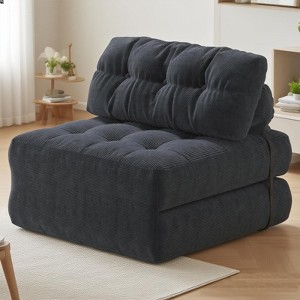 Folding Sofa Bed, Floor Folding Couch with Pillow, Futon Sofa Bed Convertible Sleeper Chair - 1 of 4