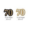 Big Dot of Happiness Adult 70th Birthday - Gold - DIY Shaped Birthday Party Cut-Outs - 24 Count - 2 of 4