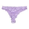 Agnes Orinda Women's Frill Trim Underwear Briefs Hipster Panty Satin Panties 3 Pack - 2 of 4