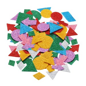 Unique Bargains Colorful DIY Self Adhesive Glitters Foam Stickers - 1 of 4