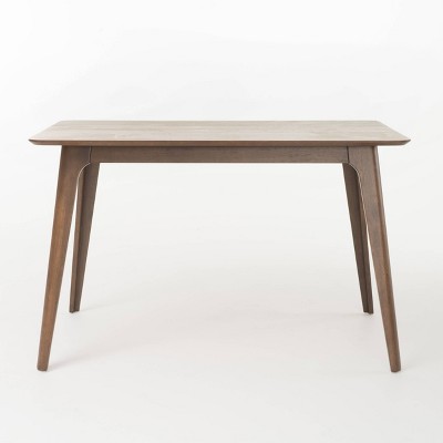 5-Piece Natural Walnut Mid-Century Dining Set with Mint Chairs