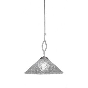 Toltec Lighting Revo 1 - Light Pendant in  Dark Granite with 16" Italian Bubble Shade - 1 of 1