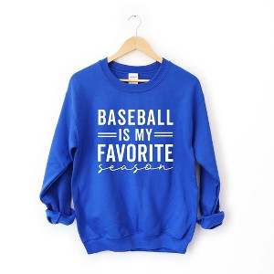 Simply Sage Market Women's Graphic Sweatshirt Baseball Is My Favorite Season - 1 of 3