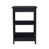 Kumasinova Nightstand with Storage Space,Modern 3-Tier End Table with Stylish Cross-Design for Bedroom,Living Room - 2 of 4