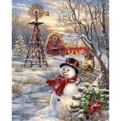 Springbok Winter Windmill Jigsaw Puzzle - 1000pc