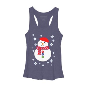 Women's Design By Humans Christmas Snowman By ScarDesign Racerback Tank Top - 1 of 3