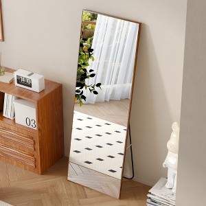 Racxily Solid Wood Frame Full-length Mirror, Dressing Mirror, Bedroom Home Porch, Decorative Mirror, Floor Mounted Large Mirror - 1 of 4