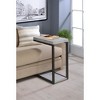Snack Table with Cement Top and Metal Frame ¨C Ideal for Modern Living Rooms - 2 of 4