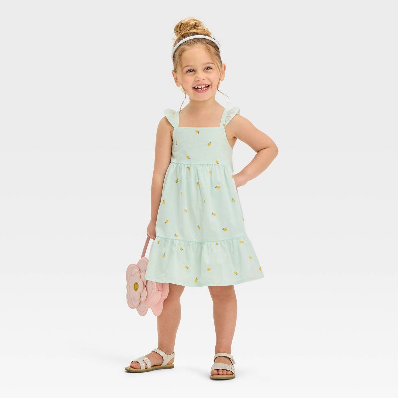 OshKosh B'gosh Toddler Girls' Lemon Dress - Green, 3 of 4