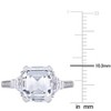 EVERLY JEWELRY | Sterling Silver 5.2 CT TGW White Topaz and Diamond Accent Estate Ring - 4 of 4