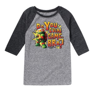 Boys' - Teenage Mutant Ninja Turtles - Battle Tycoon Do You Even Game Bro Raglan Graphic T-Shirt - 1 of 4