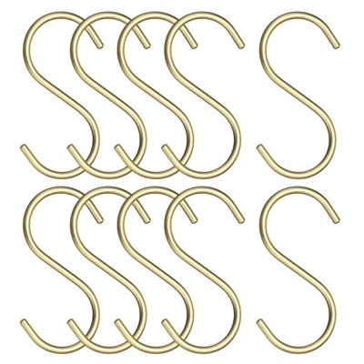 Unique Bargains Clothes Towels Shoe Scarf Bag Aluminum Alloy S-Shaped Hanger S Hooks