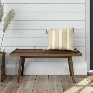 Plank+Beam Entryway Bench, Solid Wood End of Bed Bench for Bedroom, Hallway, Porch, 41.25” - 1 of 4