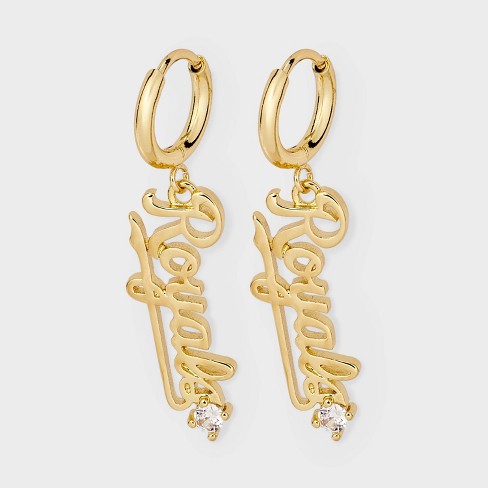 Brass Gold Plated outlets Hoop Earrings