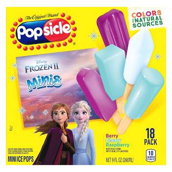 Popsicle Berry, Cherry, & Raspberry Disney Frozen Mini Ice Pops - 18ct