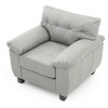 Upholstered Chair with Removable Back, Pocketed Coil Cushions and Foam-Dacron Wrapped Cushions with Hardwood Frame - 3 of 3