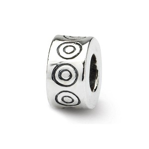 Black Bow Jewelry Sterling Silver Bali Circles Bead Charm - 1 of 3