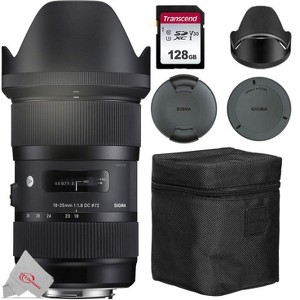 Sigma 18-35mm f/1.8 DC HSM Art-Series Zoom Lens for Canon EF with 128GB Memory Card - 1 of 1