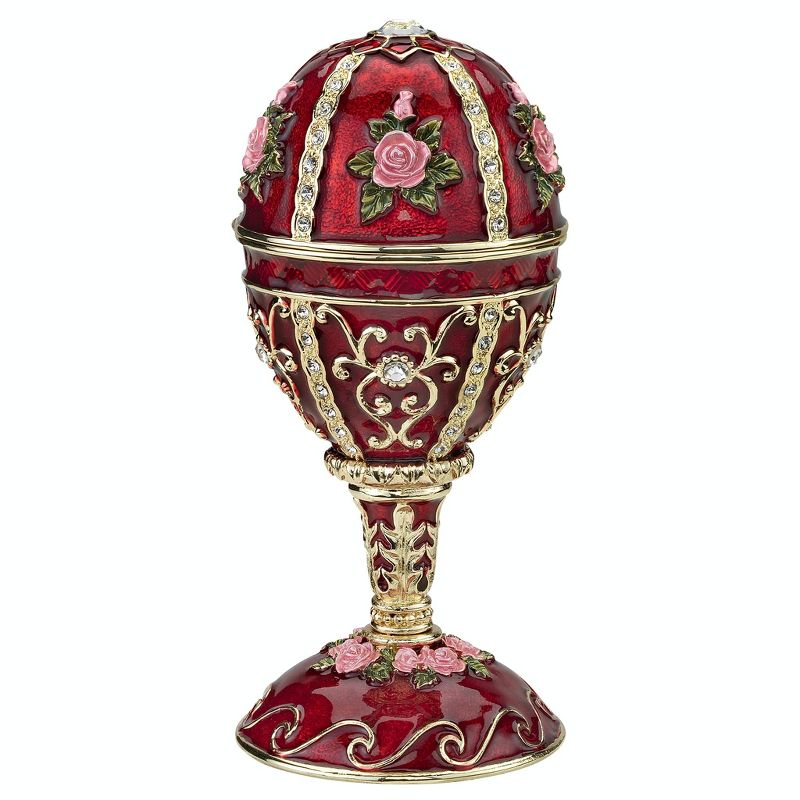 Design Toscano The Rosette Rose Romanov Style Enameled Egg, 1 of 4